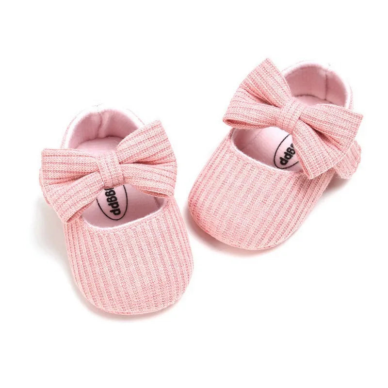 Baby Girl Princess Shoes 1 Year l Anti-Slip Bow Sneakers First Walkers 0-18 Months