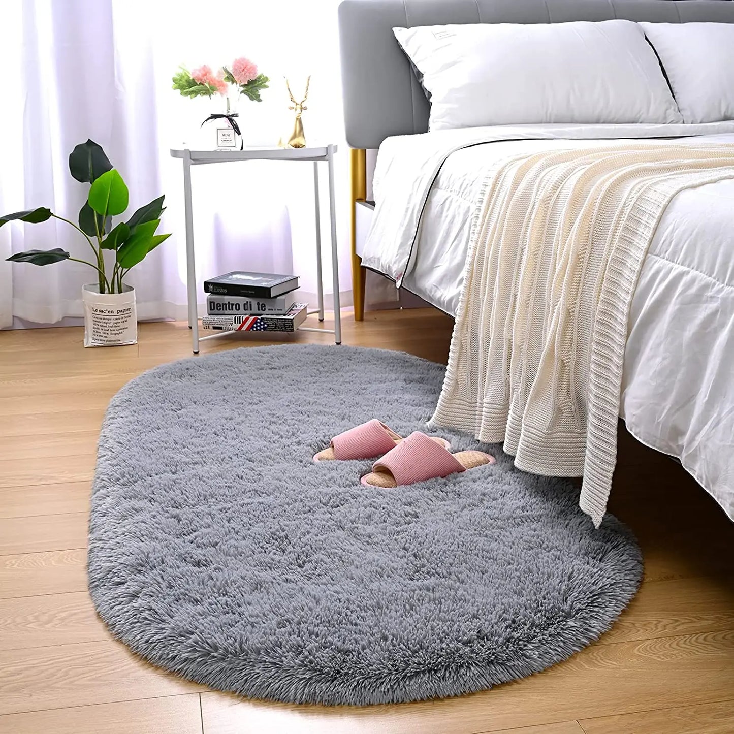 Velvet Fluffy Carpet Soft Children Rugs for Bedroom Bedside Home Decor