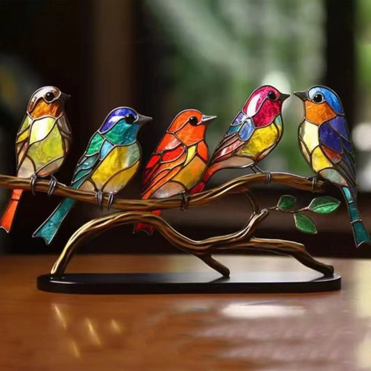 Coloful Birds Sculpture Desktop Birds Ornaments