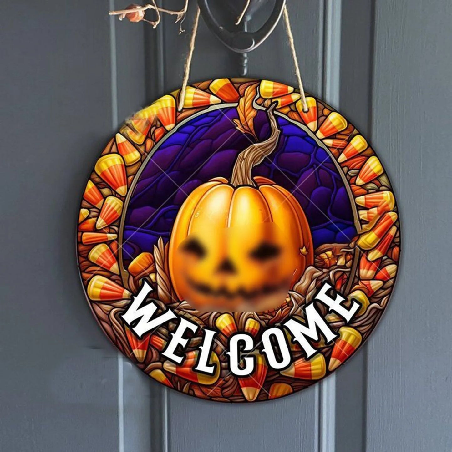 Farmhouse Decoration Halloween Door Hanging Plaque House Number Welcome Sign