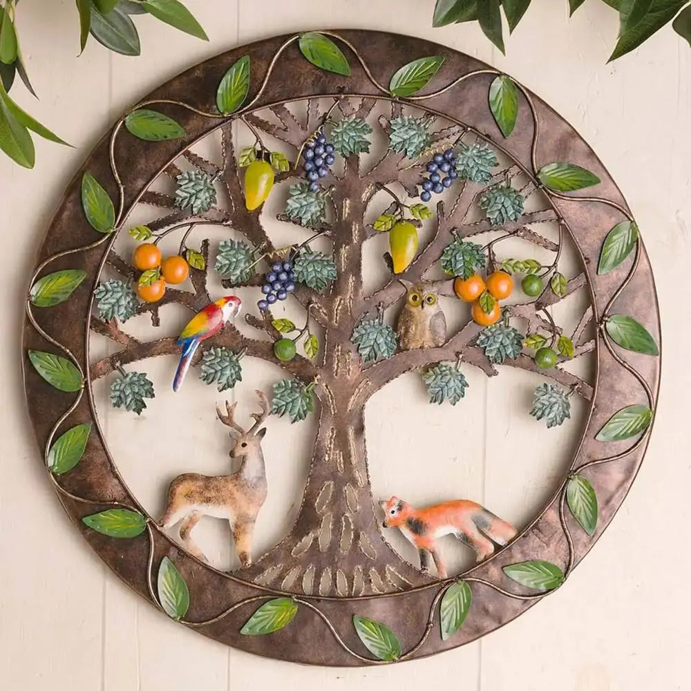 Wall Decor Tree Metal Creative and Meaningful Family Roots Wall Art Eden Tree Wall Plaque for the Wall of Dining Room Bedroom