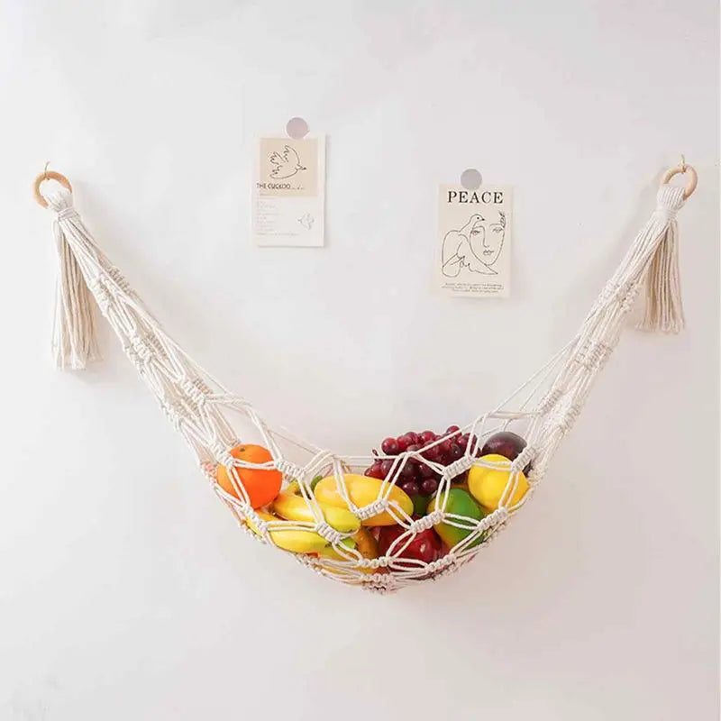 Macrame Hammock Net  Stuffed Animals Toys Organize Home Kids Room Decor