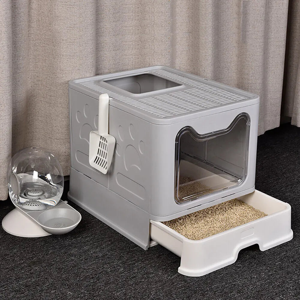 XXL Large Space Foldable Cat Litter Box