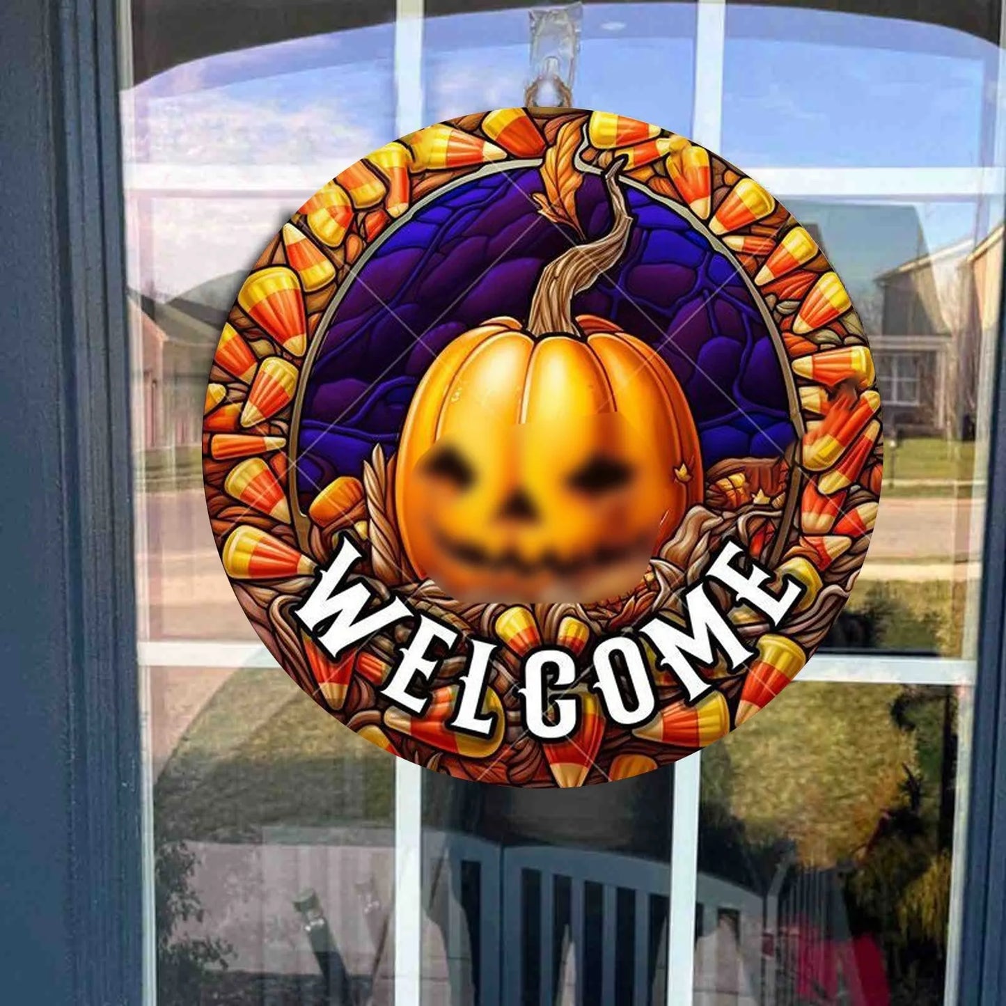 Farmhouse Decoration Halloween Door Hanging Plaque House Number Welcome Sign