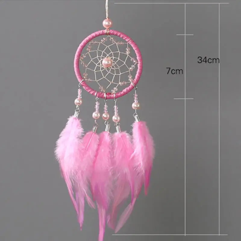 Colors Peach Tassel Dream Catcher Creative Feathers