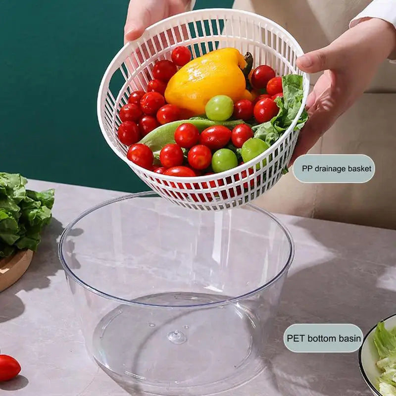 Salad Spinner Fruits Washer Dryer Fruit Drainer Colander